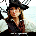 Elizabeth Turner of Pirates of the Caribbean saying Do The Right Thing